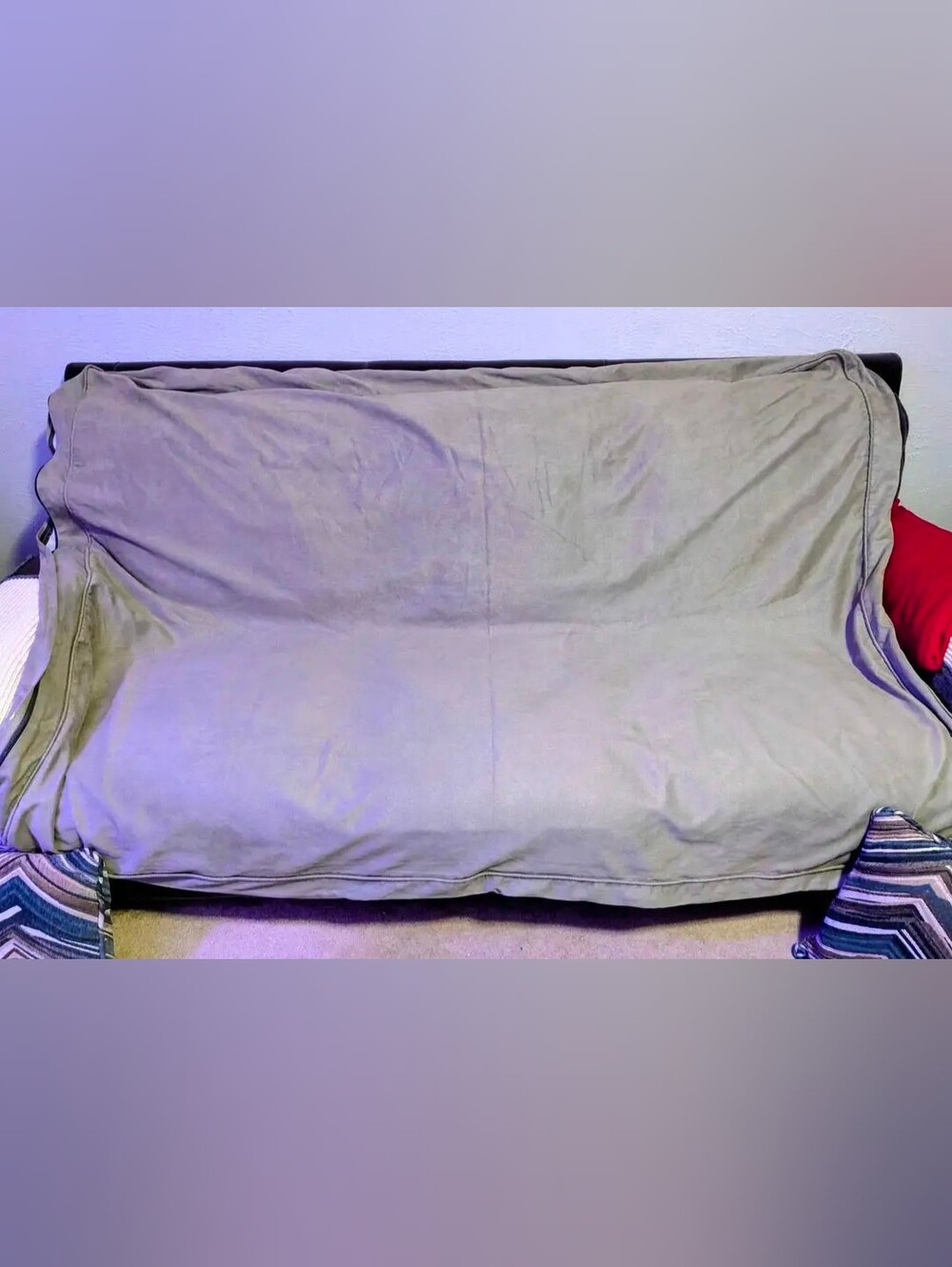 Futon Cover - Neutral/Sage Green - Like New